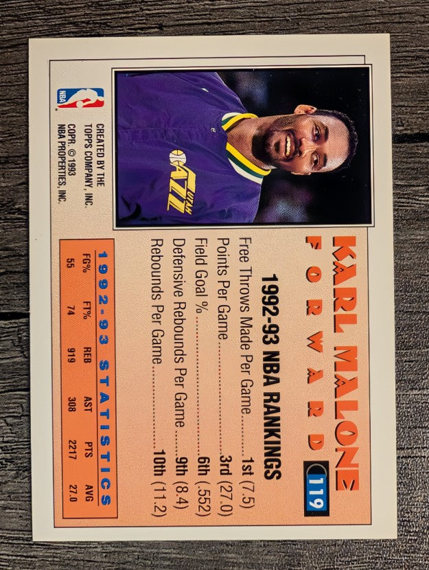 1993-94 Topps #119 Karl Malone AS