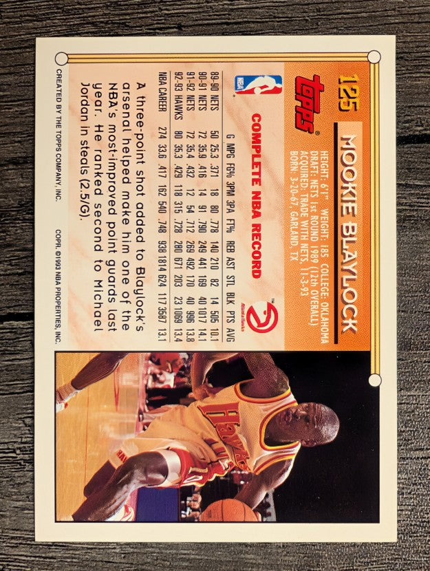 1993-94 Topps #125 Mookie Blaylock