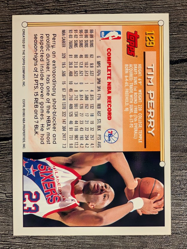 1993-94 Topps #129 Tim Perry