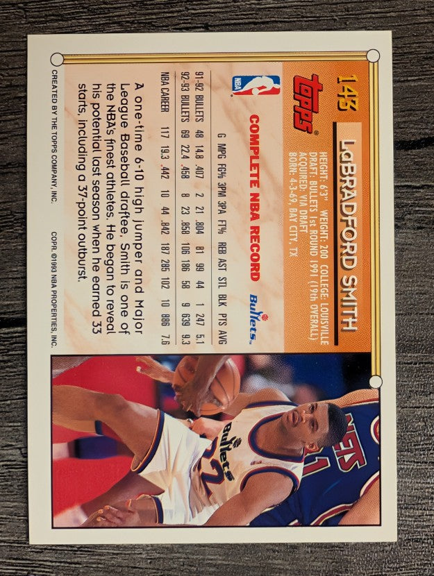 1993-94 Topps #143 LaBradford Smith