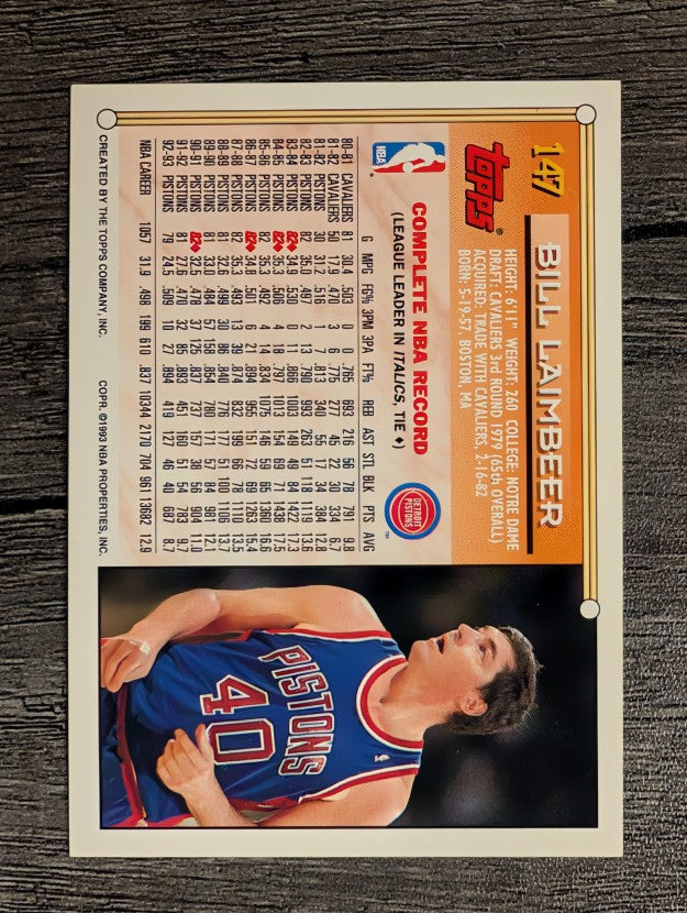 1993-94 Topps #147 Bill Laimbeer
