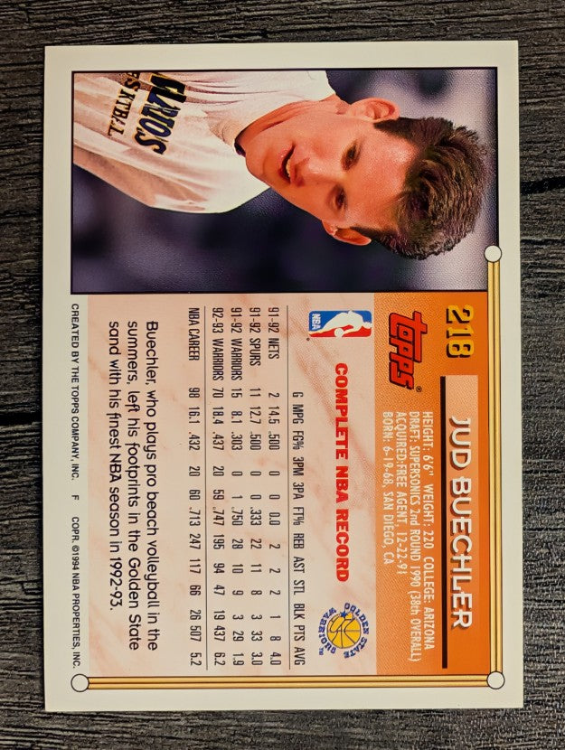 1993-94 Topps #218 Jud Buechler