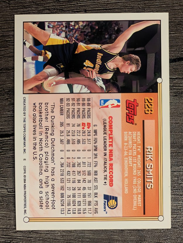 1993-94 Topps #226 Rik Smits