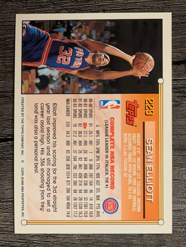 1993-94 Topps #229 Sean Elliott