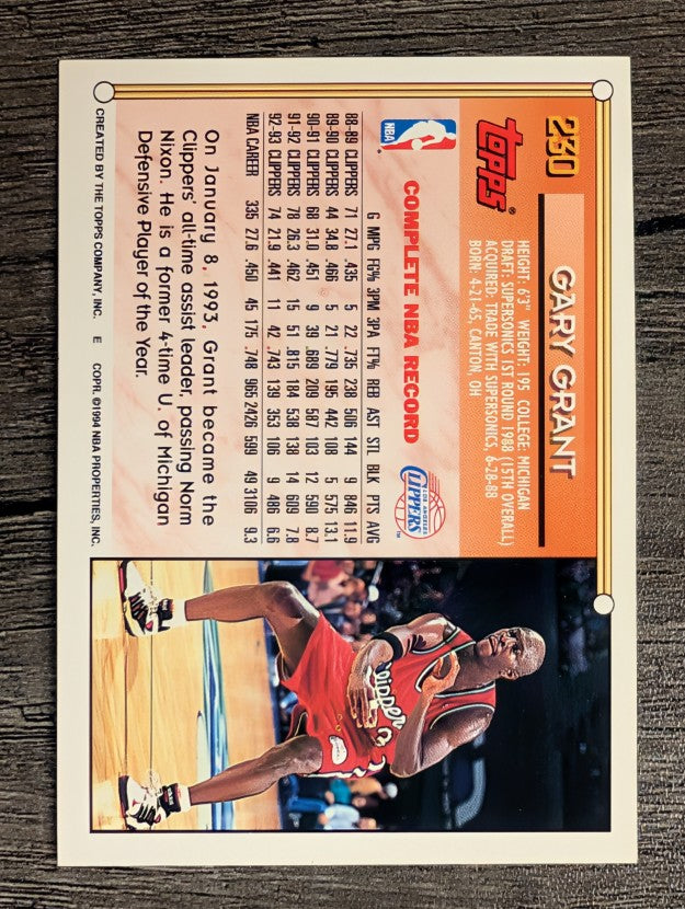 1993-94 Topps #230 Gary Grant