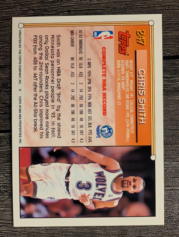 1993-94 Topps #247 Chris Smith