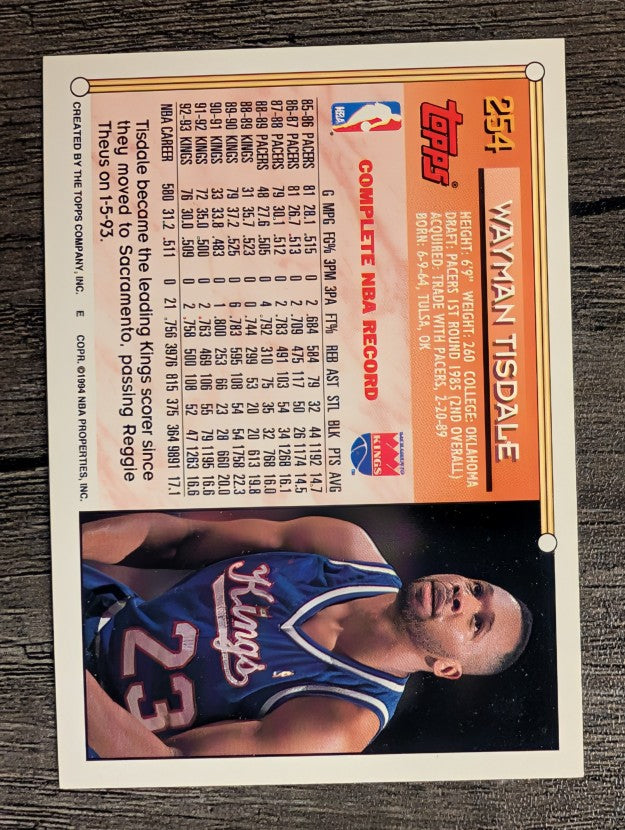 1993-94 Topps #254 Wayman Tisdale