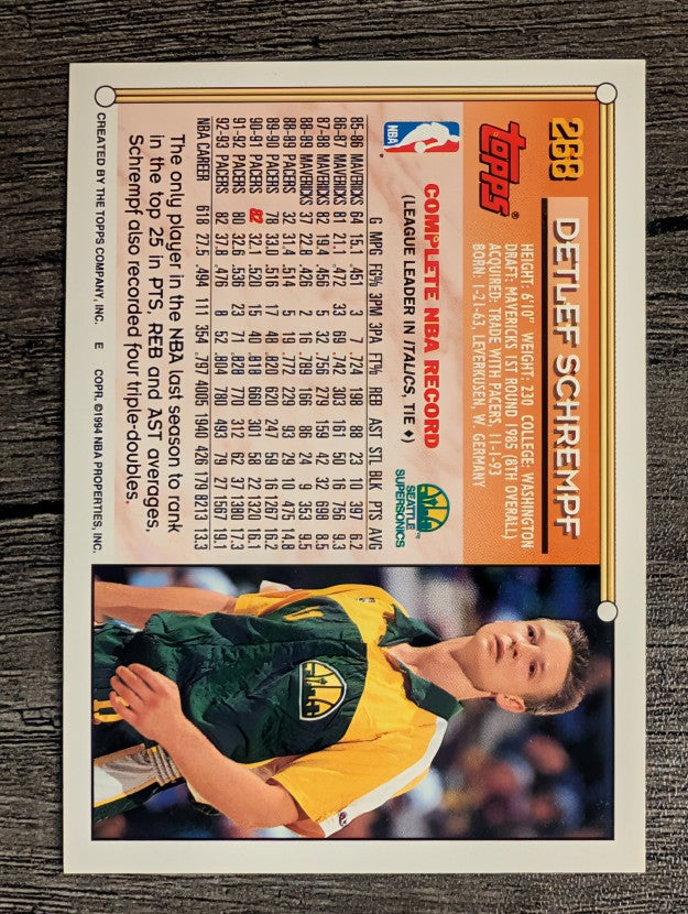 1993-94 Topps #268 Detlef Schrempf
