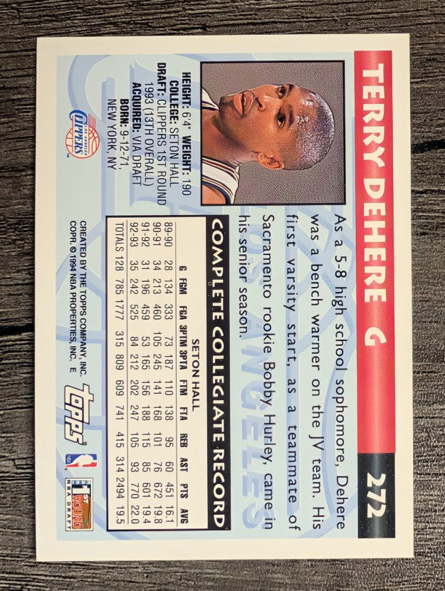 1993-94 Topps #272 Terry Dehere RC