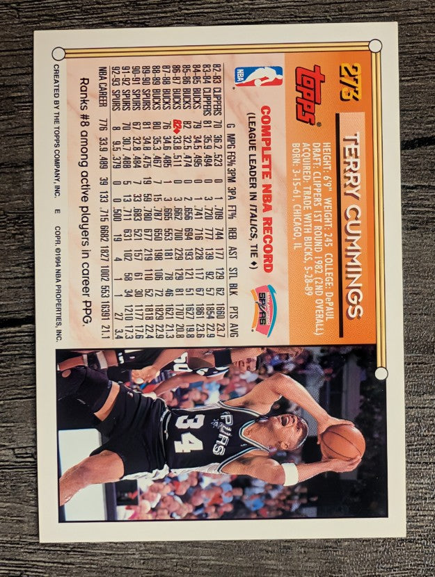 1993-94 Topps #273 Terry Cummings