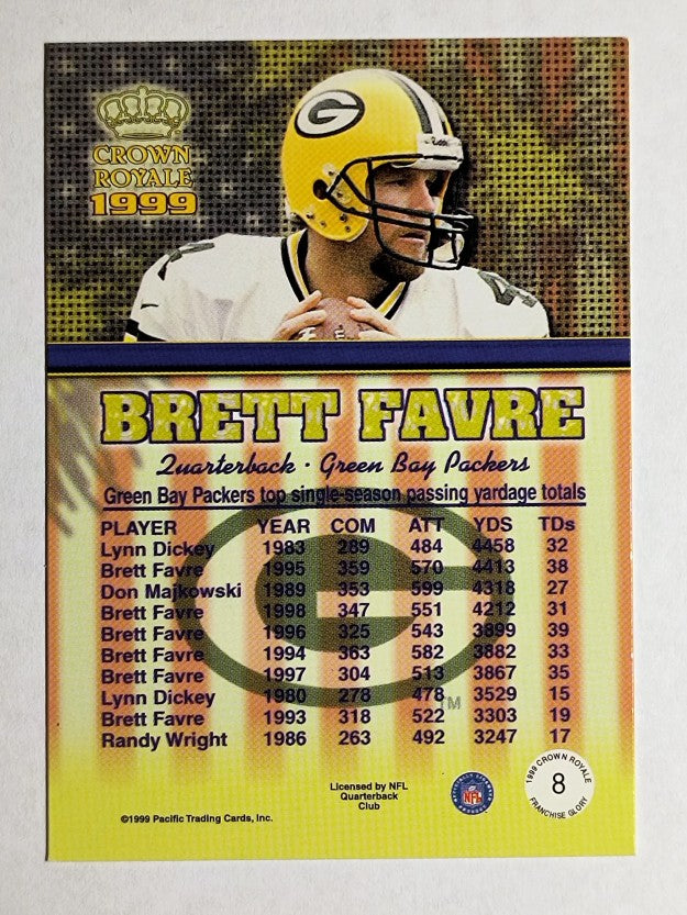 1999 Crown Royale Franchise Glory #8 Brett Favre