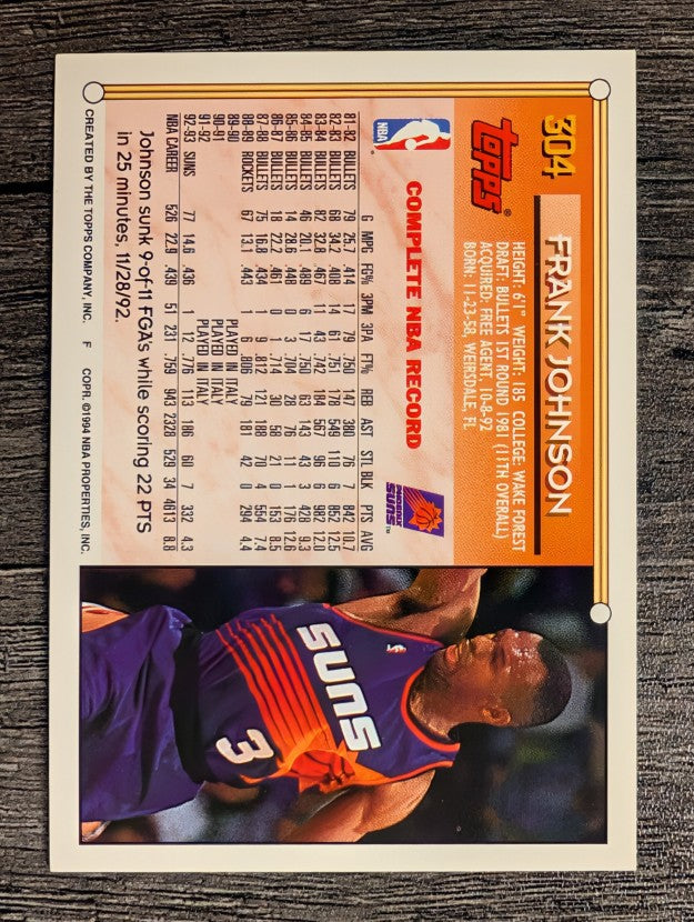 1993-94 Topps #304 Frank Johnson