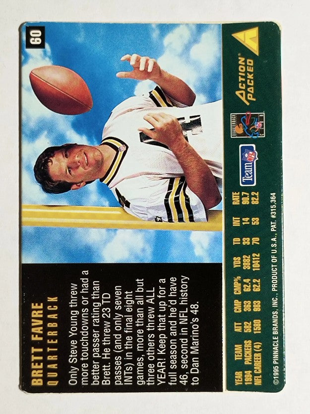 1995 Action Packed Rookies/Stars #60 Brett Favre