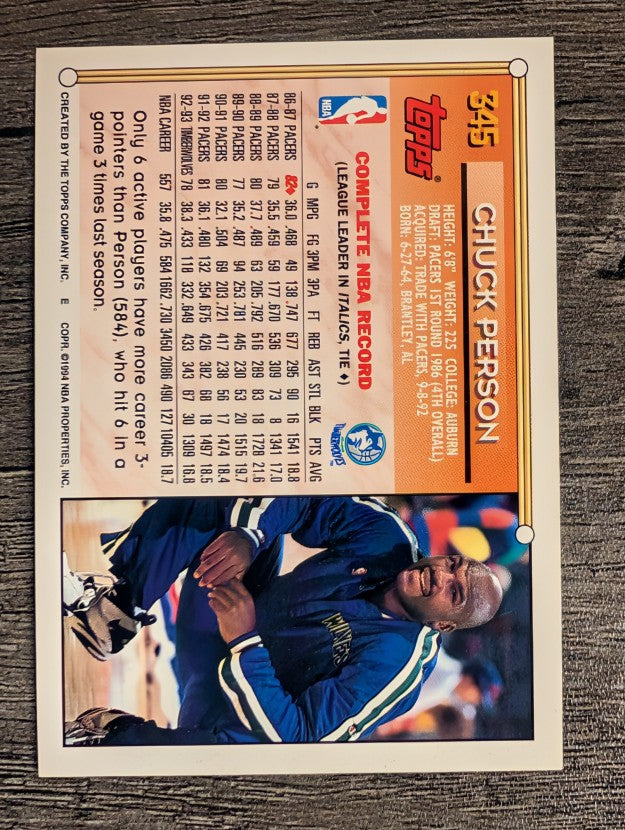 1993-94 Topps #345 Chuck Person