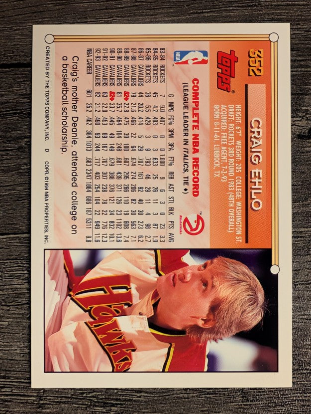 1993-94 Topps #352 Craig Ehlo