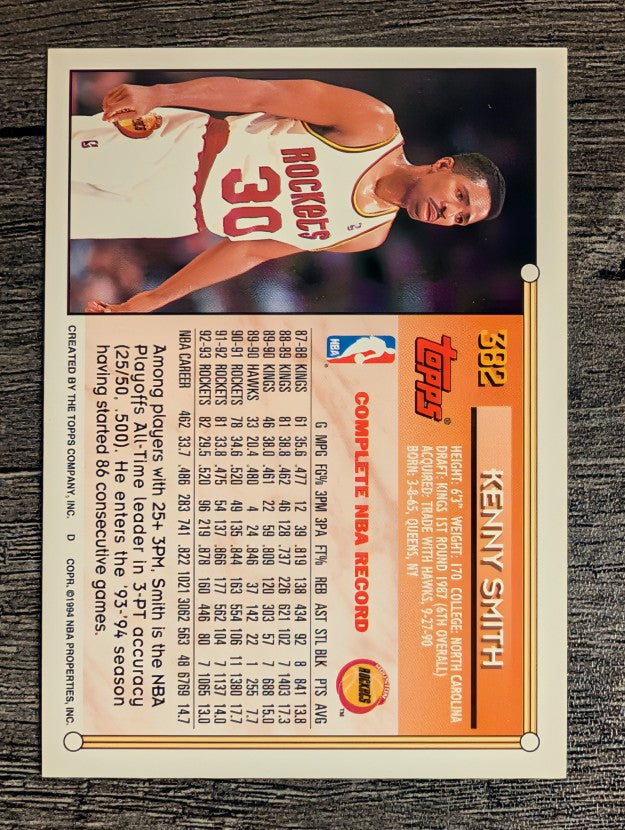 1993-94 Topps #382 Kenny Smith