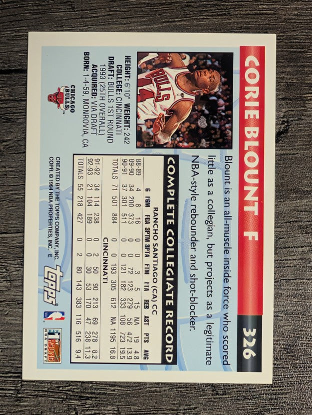 1993-94 Topps Gold #326 Corie Blount
