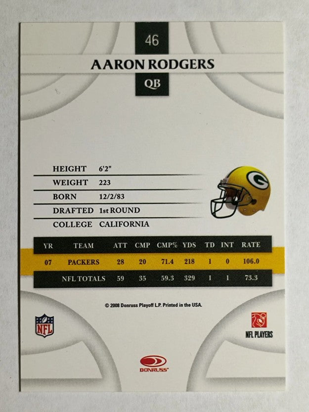 2008 Donruss Threads #46 Aaron Rodgers