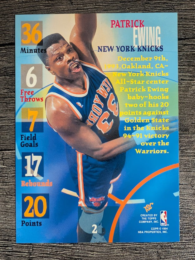1994-95 Stadium Club #2 Patrick Ewing TG