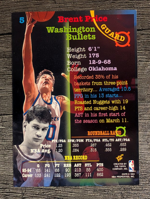 1994-95 Stadium Club #5 Brent Price