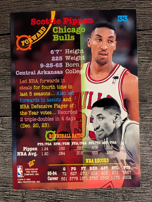 1994-95 Stadium Club #33 Scottie Pippen