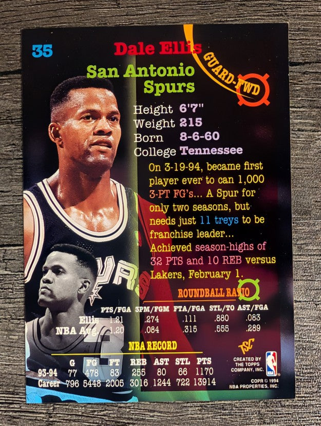 1994-95 Stadium Club #35 Dale Ellis