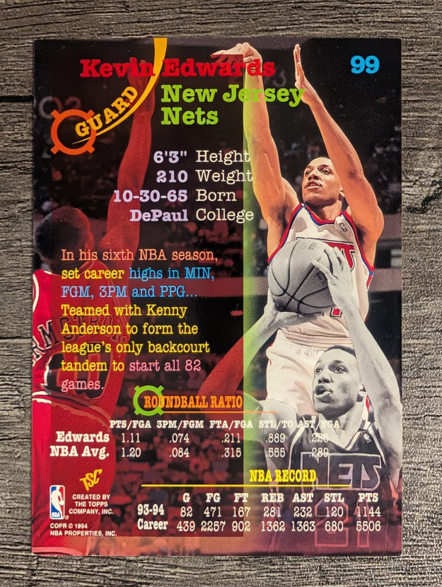 1994-95 Stadium Club #99 Kevin Edwards
