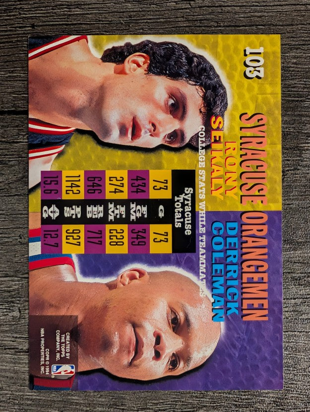 1994-95 Stadium Club #103 Rony Seikaly CT/Derrick Coleman CT