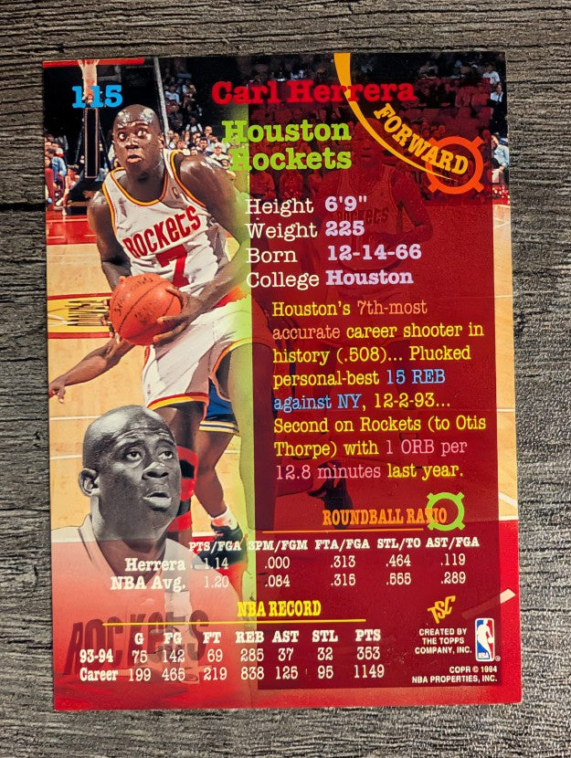 1994-95 Stadium Club #115 Carl Herrera