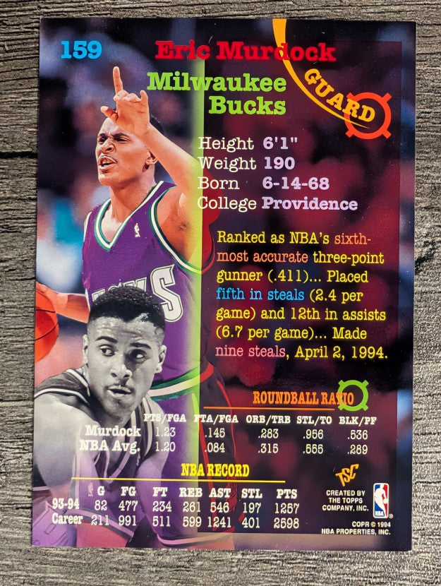 1994-95 Stadium Club #159 Eric Murdock
