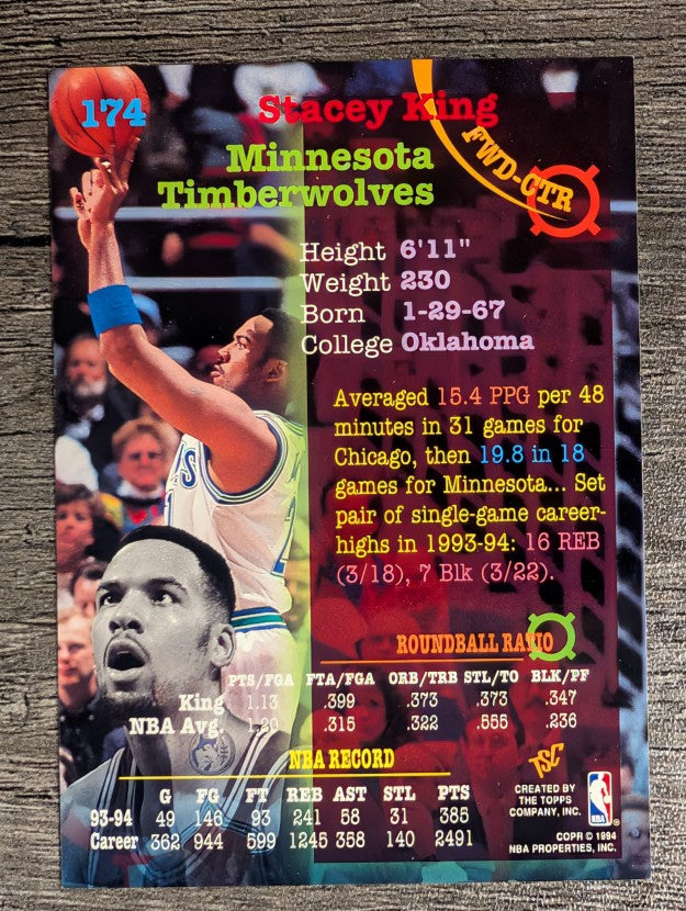 1994-95 Stadium Club #174 Stacey King