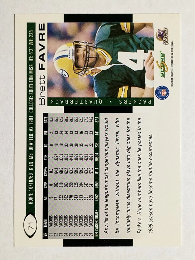 2000 Score #71 Brett Favre