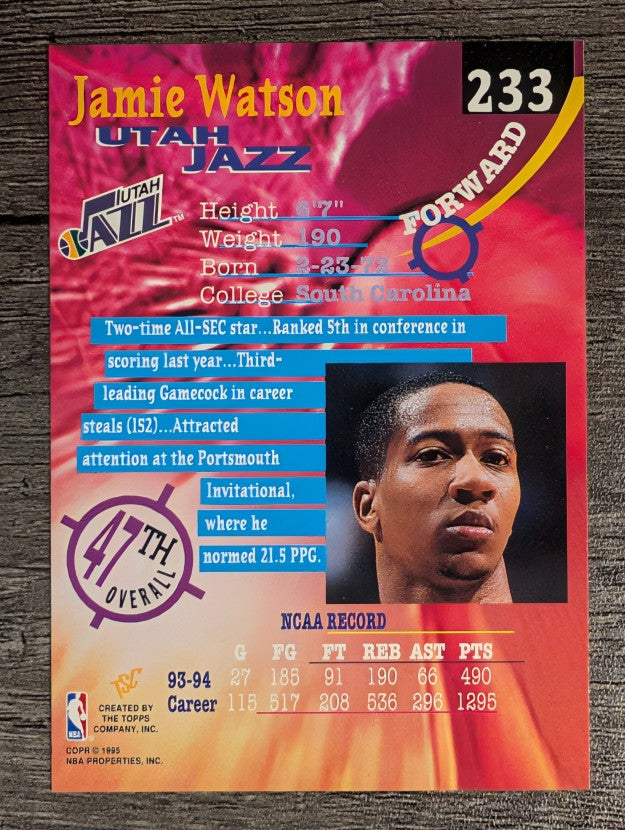 1994-95 Stadium Club #233 Jamie Watson RC