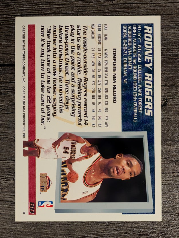 1994-95 Topps #80 Rodney Rogers