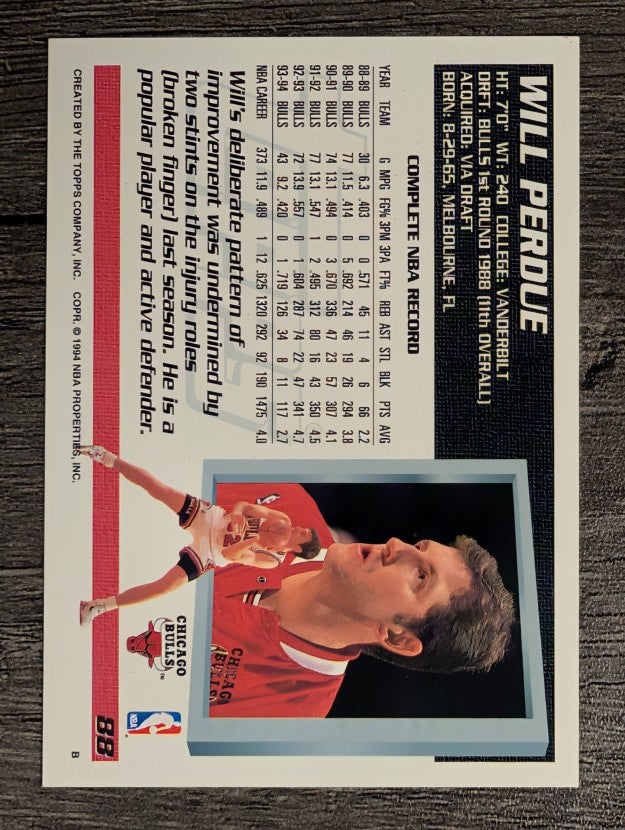 1994-95 Topps #88 Will Perdue