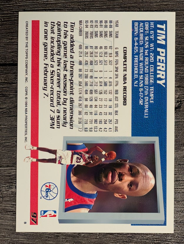 1994-95 Topps #97 Tim Perry