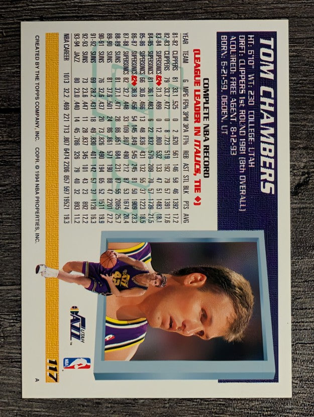 1994-95 Topps #117 Tom Chambers