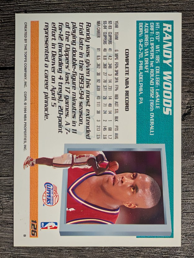1994-95 Topps #126 Randy Woods