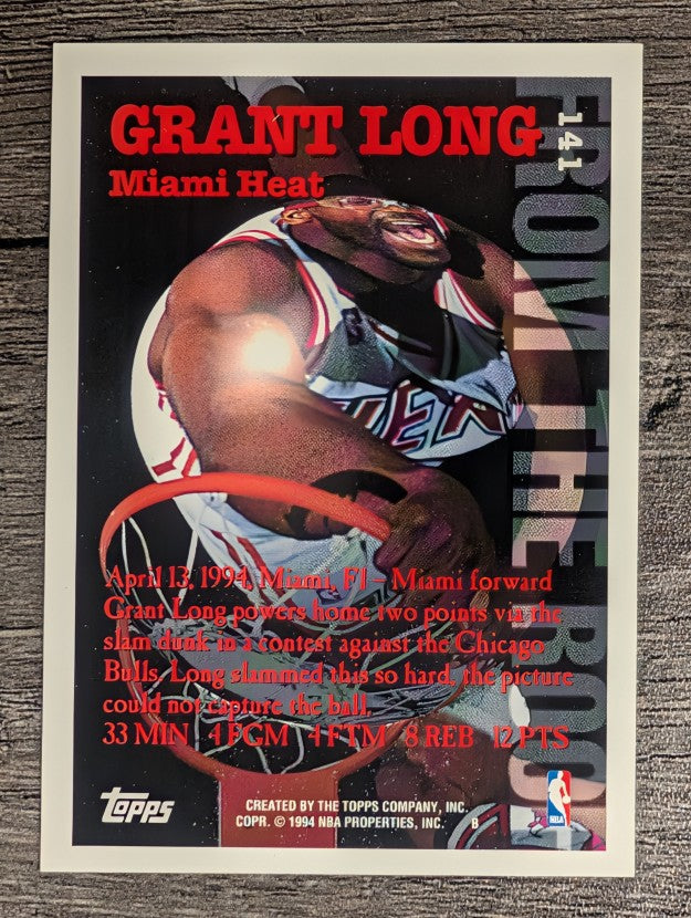1994-95 Topps #141 Grant Long FTR