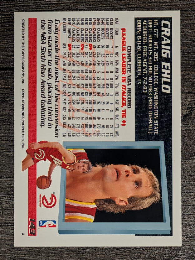1994-95 Topps #143 Craig Ehlo