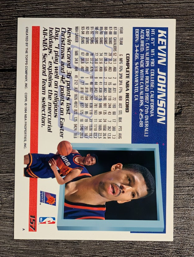 1994-95 Topps #157 Kevin Johnson