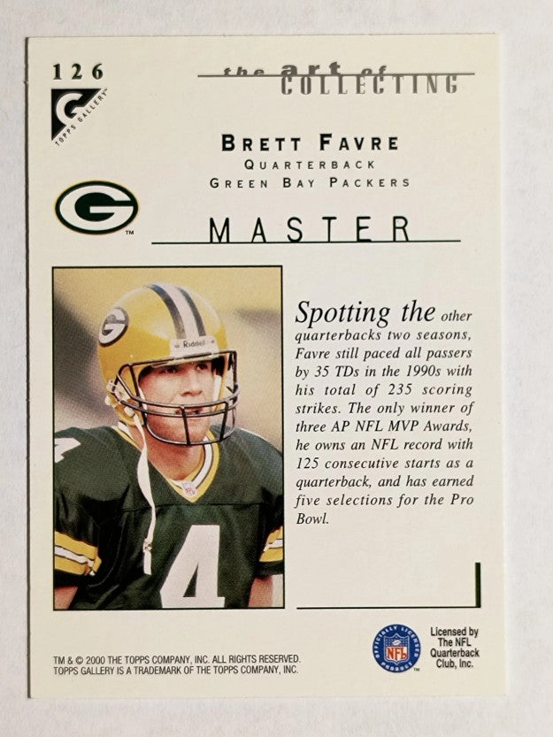 2000 Topps Gallery #126 Brett Favre MAS