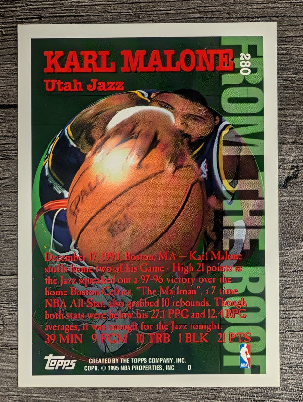 1994-95 Topps #280 Karl Malone FTR