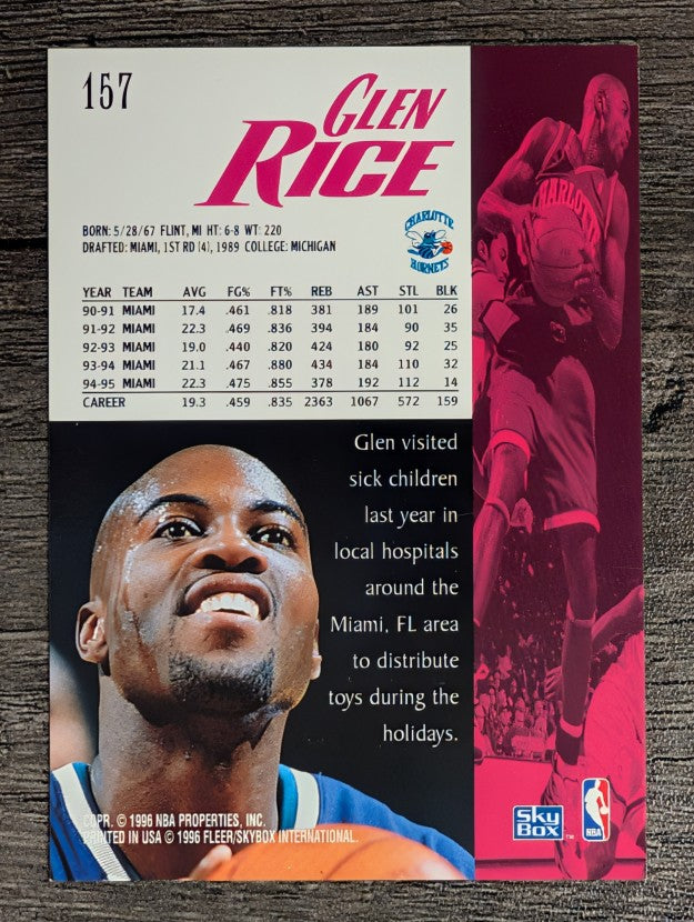 1995-96 SkyBox Premium #157 Glen Rice