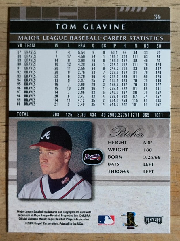 2001 Absolute Memorabilia #36 Tom Glavine