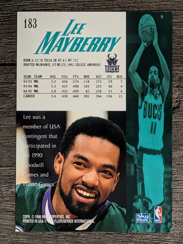 1995-96 SkyBox Premium #183 Lee Mayberry