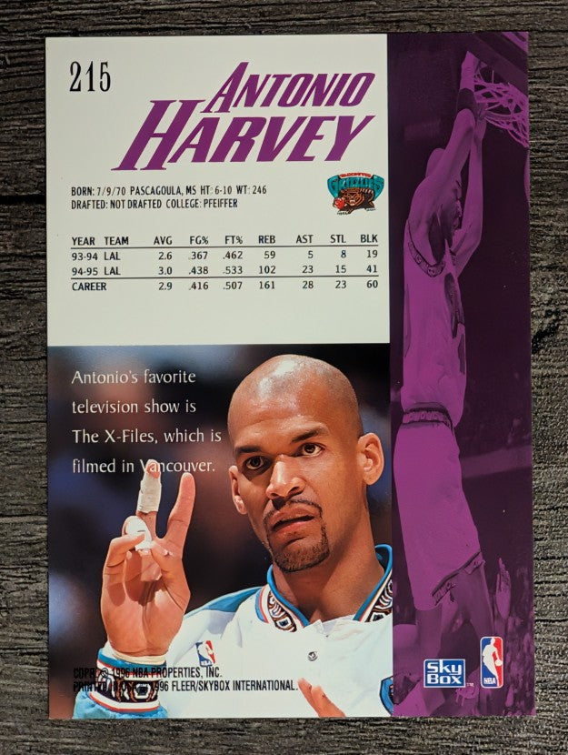 1995-96 SkyBox Premium #215 Antonio Harvey