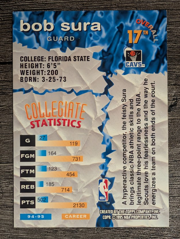 1995-96 Stadium Club Draft Picks #17 Bob Sura