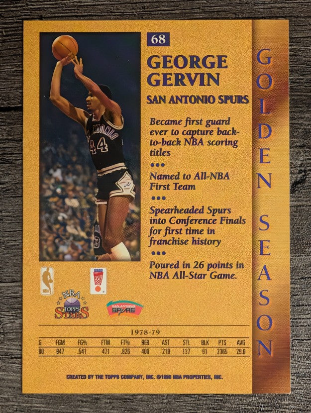 1996 Topps Stars #68 George Gervin GS