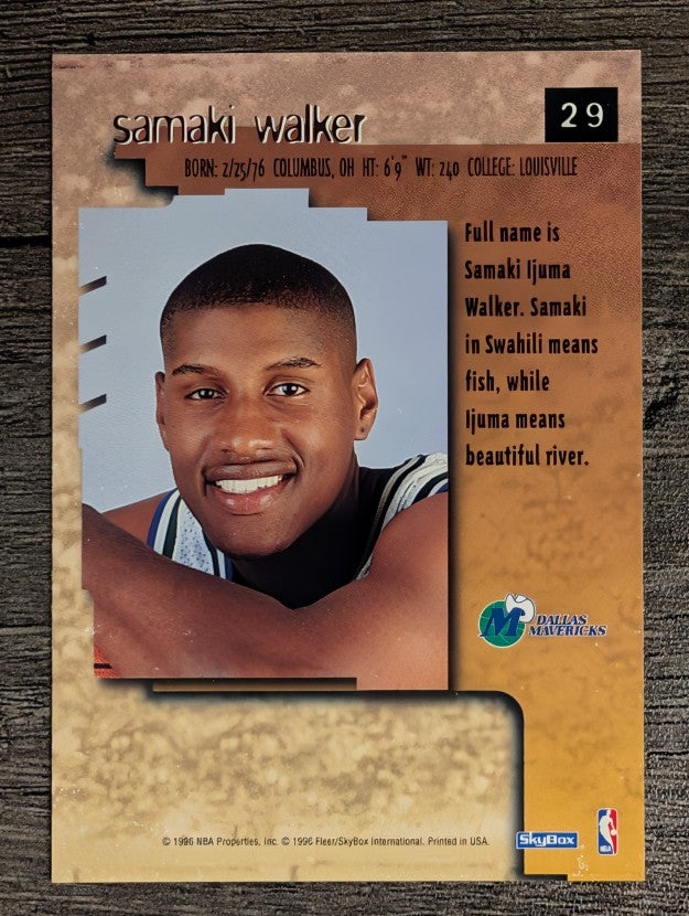 1996-97 SkyBox Premium #29 Samaki Walker RC